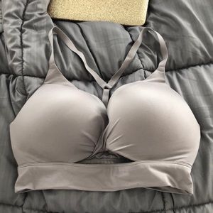 Victoria Secret racerback bra with cutout detail